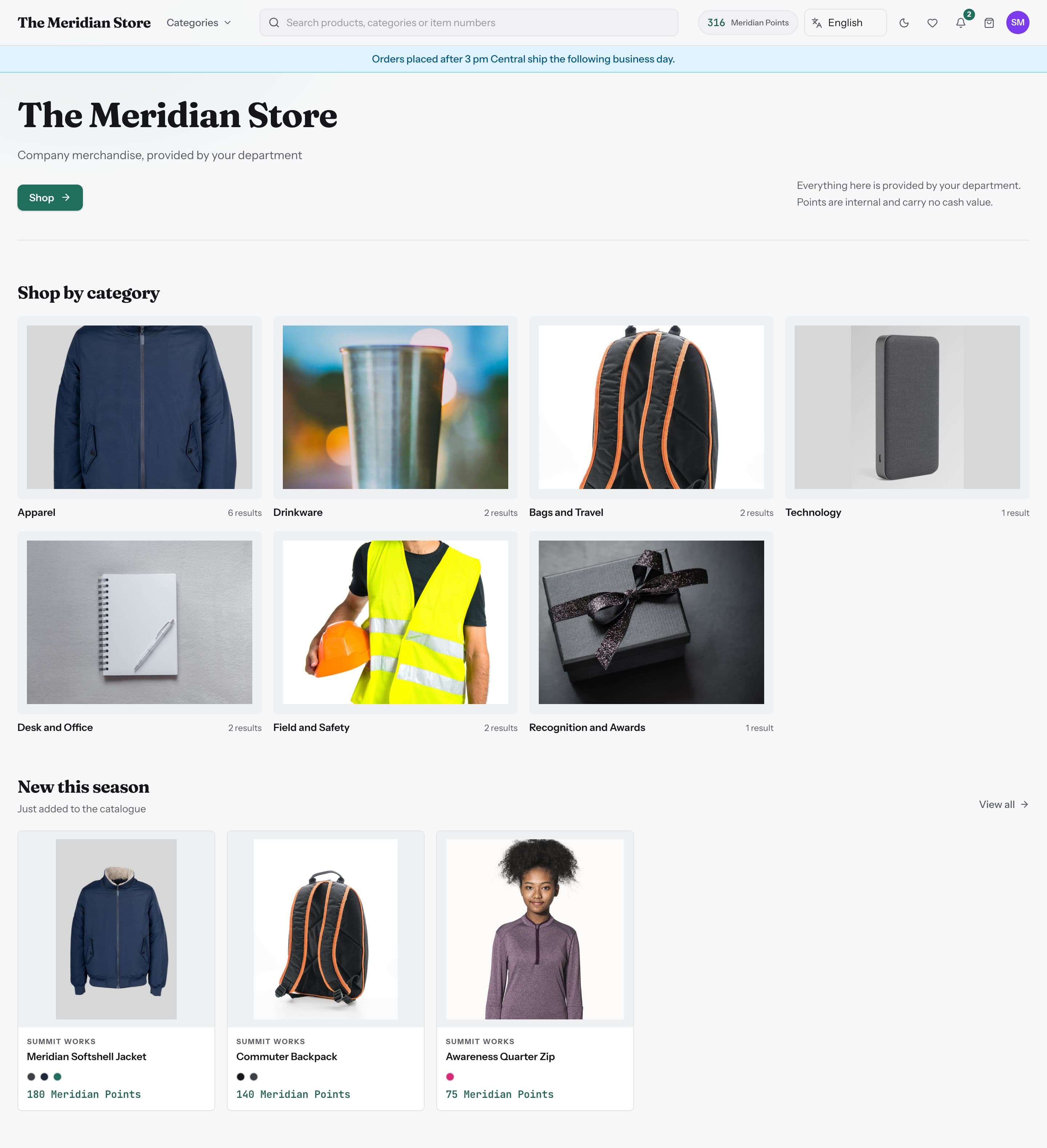 The storefront as an employee sees it, in their employer's colors